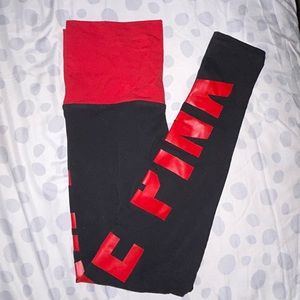 Love pink red leggings